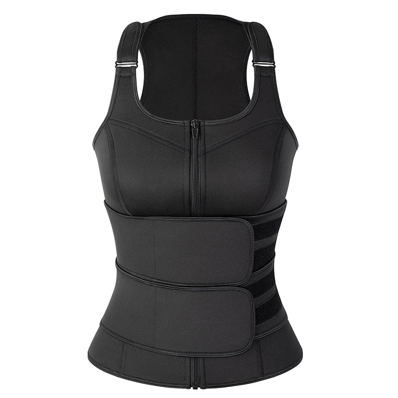 Weight Loss Sweat Vest Double Tummy Control Trimmer Belts