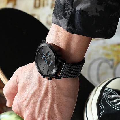 Men's Watch Luxury Business Men Stainless Steel WristWatch Men's