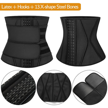 Boned Latex Waist Trainer Corsets for Women Weight Loss