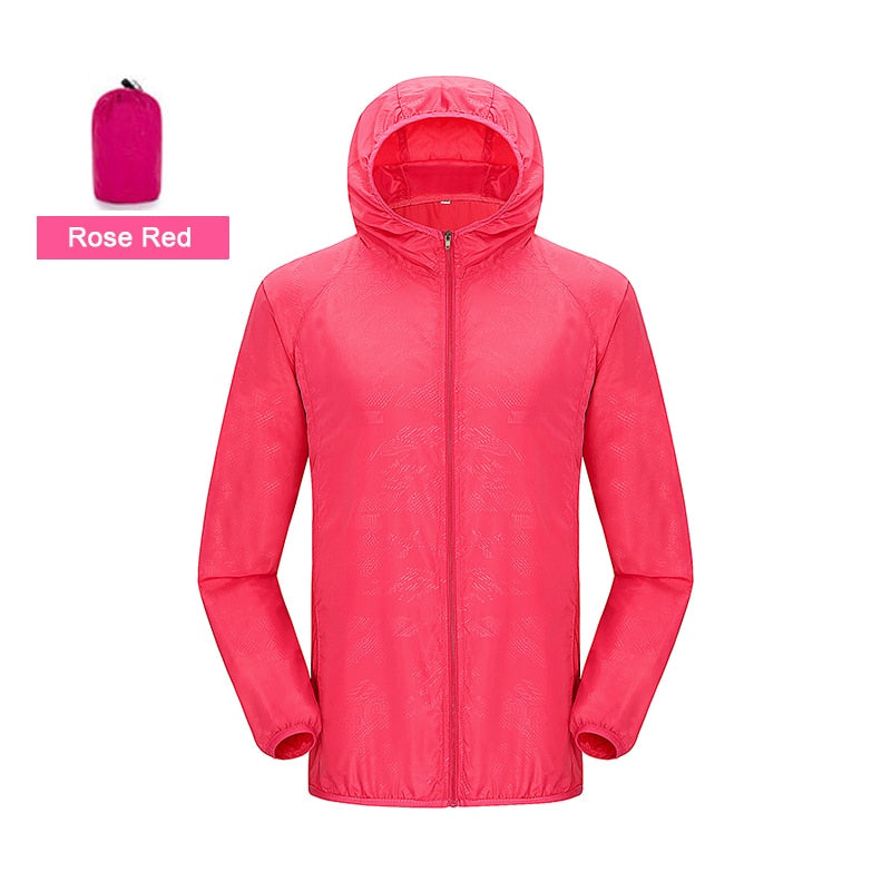 Hiking Waterproof Jacket Women Men Quick Dry Outdoor Sport Rain Coat