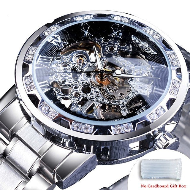 Brand Luxury Men's Mechanical Skeleton Wristwatch