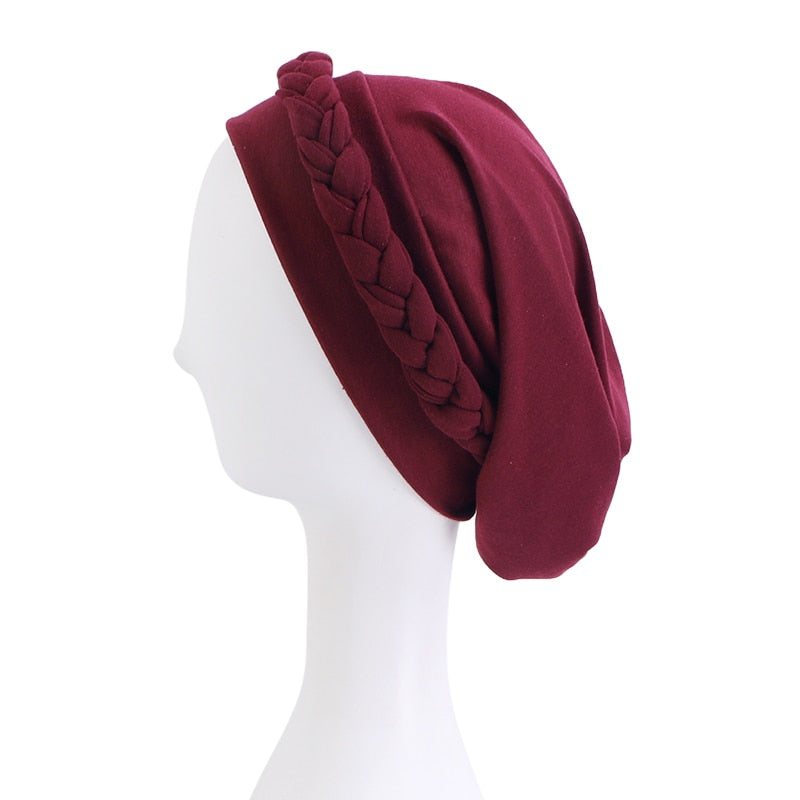 Muslim Braided Turban Headwrap For Women Bohemian style Headscarf