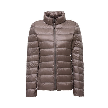 Winter Women Ultralight Thin Down Jacket White DucK