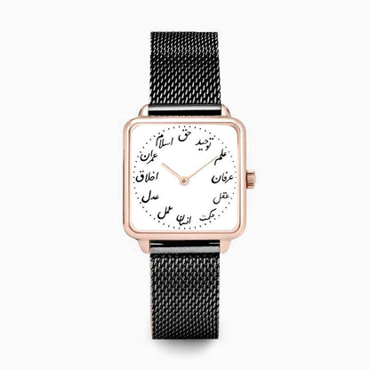 Luxury Fashion Women Watches Metal Mesh Belt Quartz Wristwatch