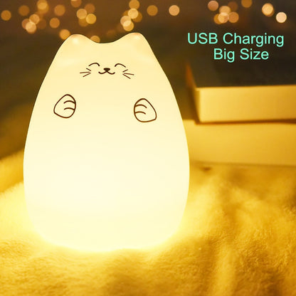 Cat Lamp Decoration Room LED Night Light For Baby Kids