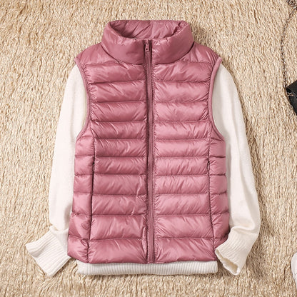 Ultra Light Down Vests Slim Gilet Lightweight Warm Waistcoat Portable