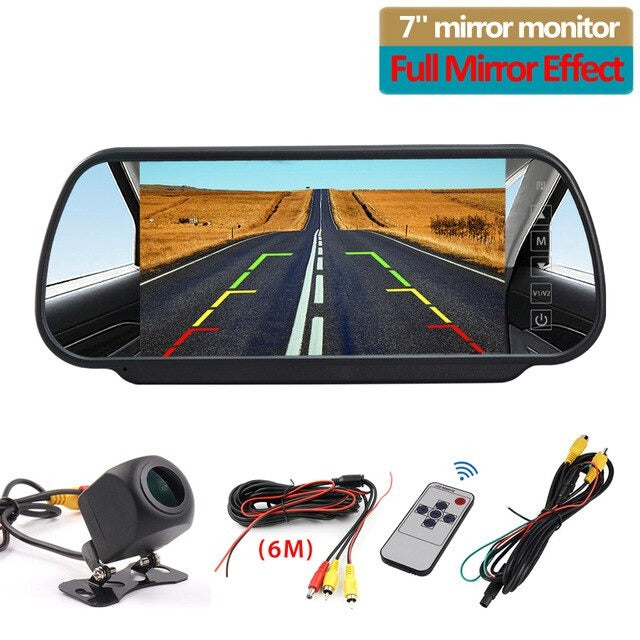 Car Rear View Parking White Mirror Monitor with Night Vision