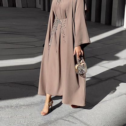 Open Abaya Sets Hijab Long Dress For Muslim Women