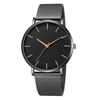 Ultra-thin Rose Gold Watch Minimalist Mesh Women Watch - Alicetheluxe