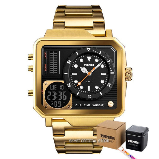 Digital Electronic Watch Stainless Steel Strap
