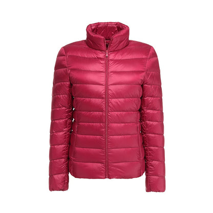 Winter Women Ultralight Thin Down Jacket White DucK