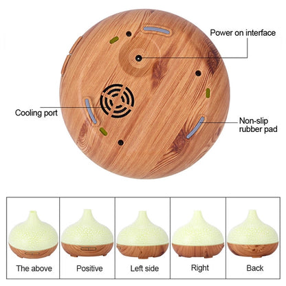 High Quality 550ml Aromatherapy Essential Oil Diffuser Wood Grain