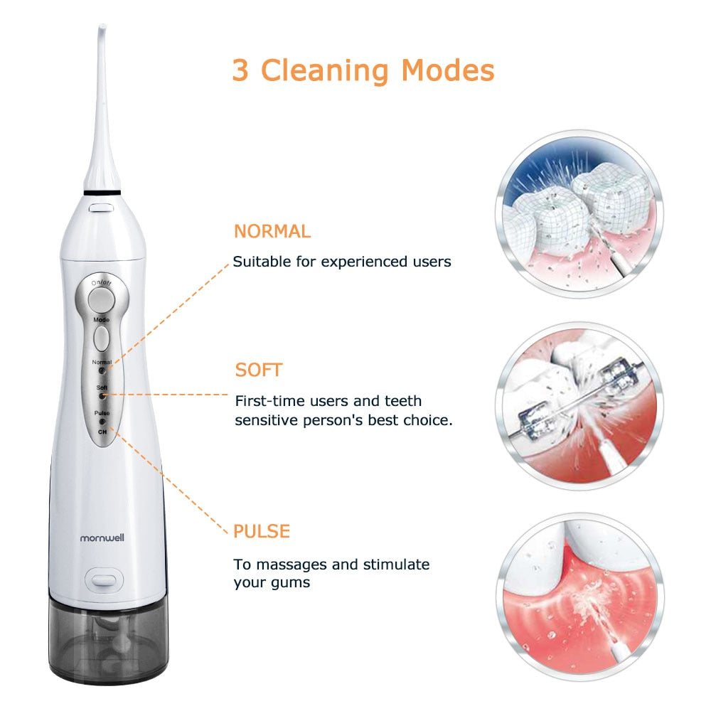 Oral Irrigator USB Rechargeable Water Flosser Portable Dental Water