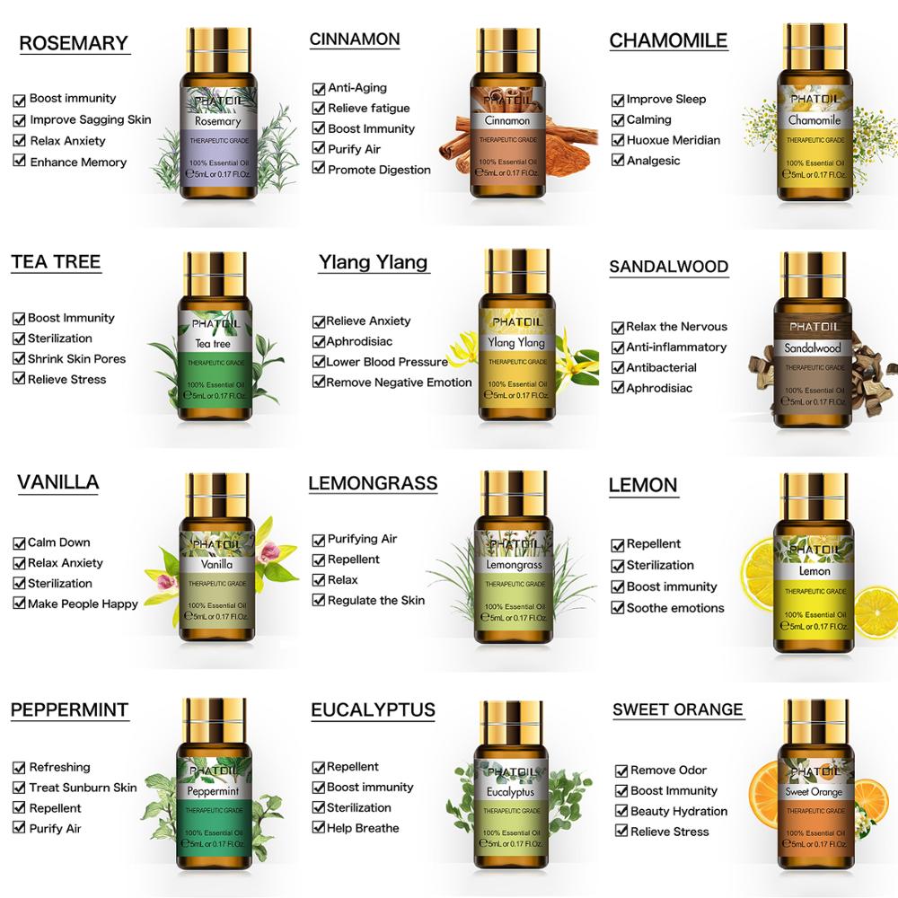 Pure Essential Oils 15pcs Gift Set Natural Plant Aroma Essential Oil