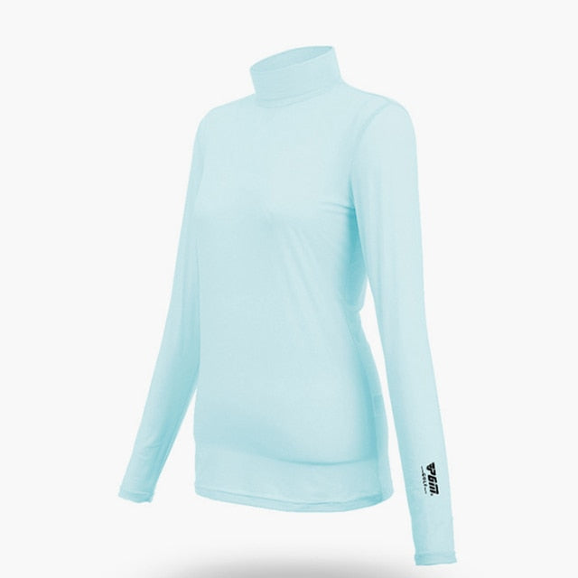 Ultra Thin Breathable Shirt Women Ice Silk Ladies long sleeve loose