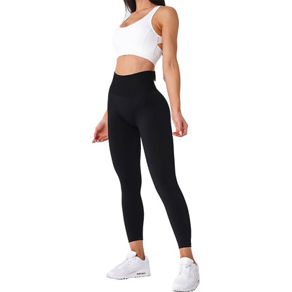 Solid Seamless Leggings Women Soft Workout Tights