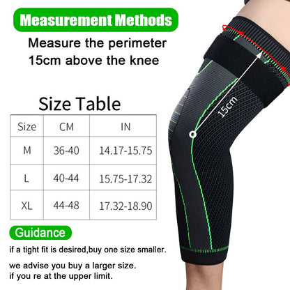 Sports Compression Leg Sleeves with Elastic Straps Extra Long