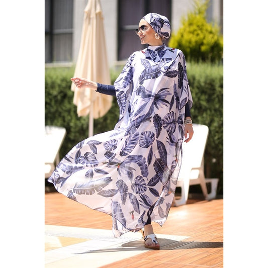 4Pcs Woman's Muslim Swimwear Digital Printed