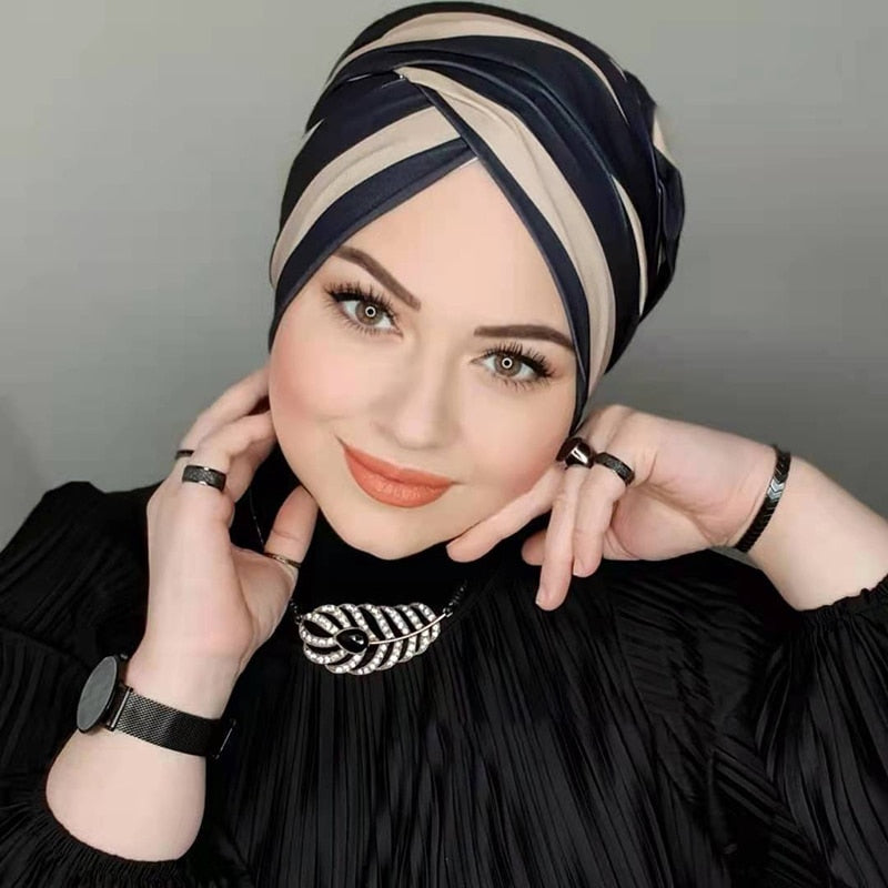 Islamic Hijab Cap For Women Silk Scarf Women