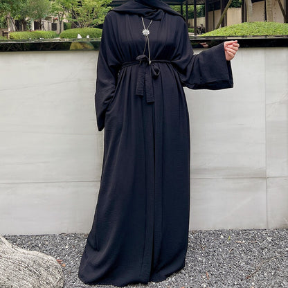 2 Piece Abaya Dress Set Muslim Women Long Dress