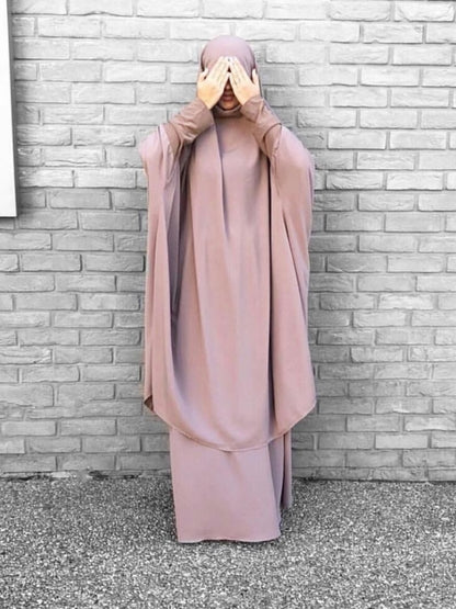 Hooded Muslim Women´s Hijab Dress Sets Islamic Clothes