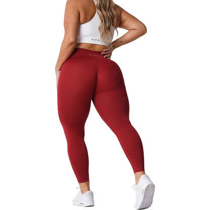 Solid Seamless Leggings Women Soft Workout Tights