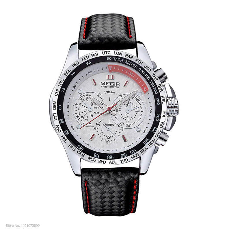 Quartz wristwatch brand waterproof leather watches
