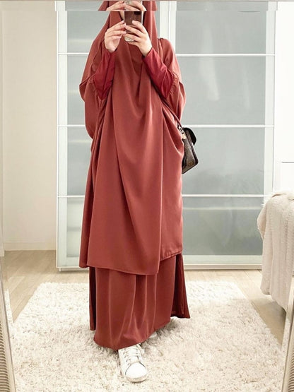 Hooded Muslim Women´s Hijab Dress Sets Islamic Clothes