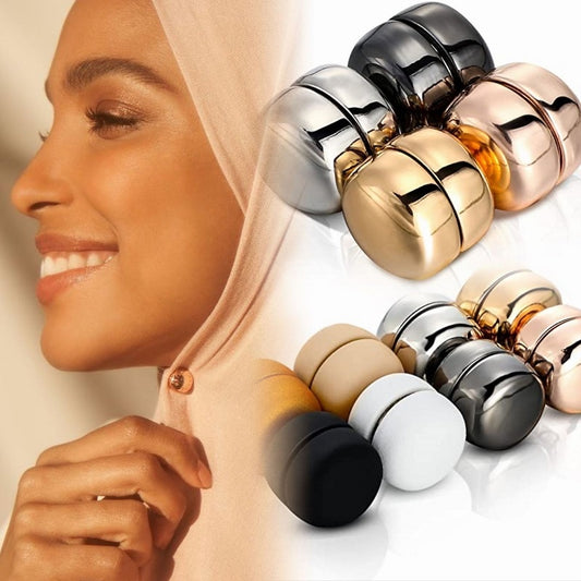 Hole Pins Strong Magnetic Hijab Clip Safe Hijab Brooch Metal Plating
