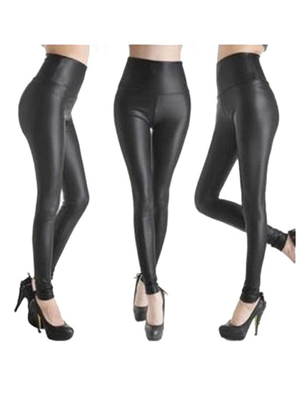 Faux Leather Leggings Women Summer Hot