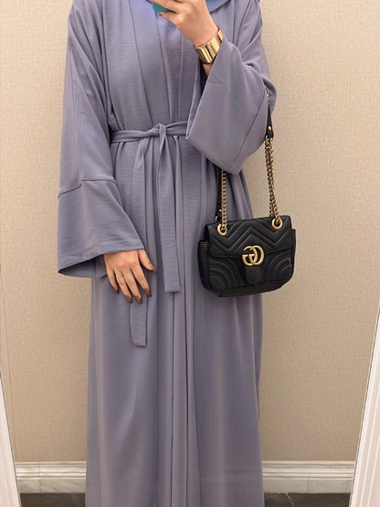 2 Piece Abaya Dress Set Muslim Women Evening Dresses