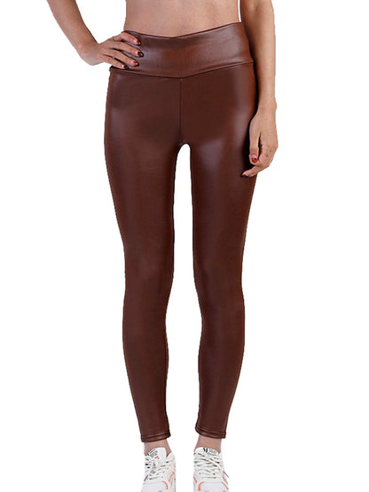 Faux Leather Leggings Women Summer Hot