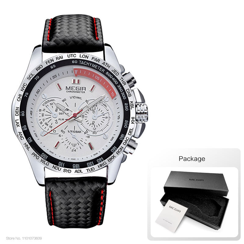Quartz wristwatch brand waterproof leather watches