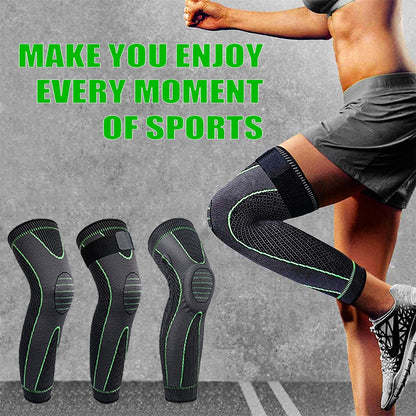 Sport Anti-slip Full Length Compression Leg Sleeves Knee Brace Support