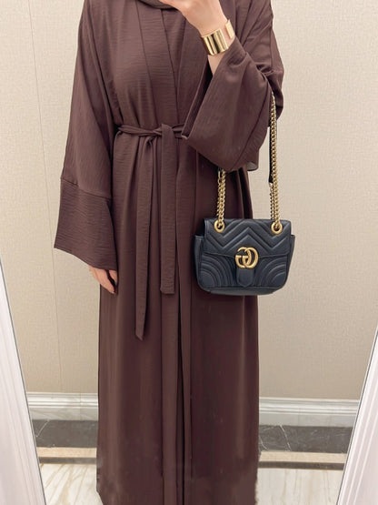 2 Piece Abaya Dress Set Muslim Women Evening Dresses