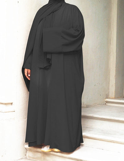 2 Piece Abaya Muslim Sets Hijab Modest Dress For Women