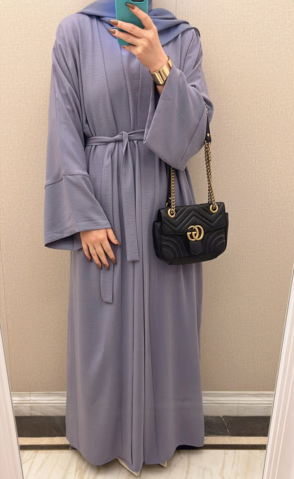 2 Piece Abaya Muslim Sets Hijab Modest Dress For Women