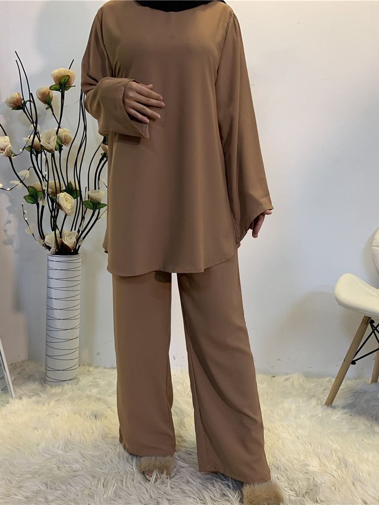Abaya Muslim Fashion Hijab Dress Sets Islamic Clothing
