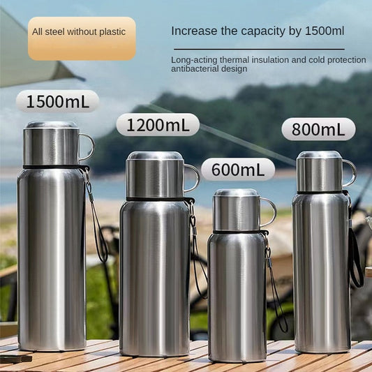 Digital Thermos Bottle With A Cup Temperature Display Intelligent