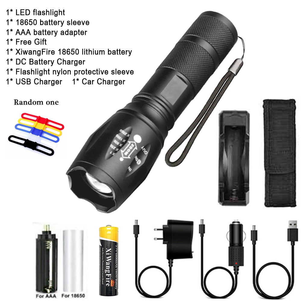 Portable Powerful LED Lamp XML-T6  Flashlight