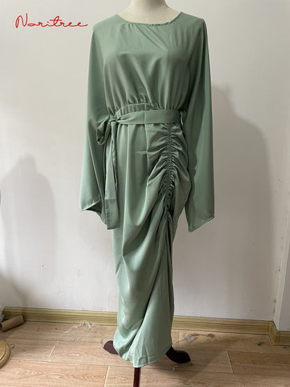 Muslim Dress Shiny Soft Silky Satin Abaya Islamic Abayas