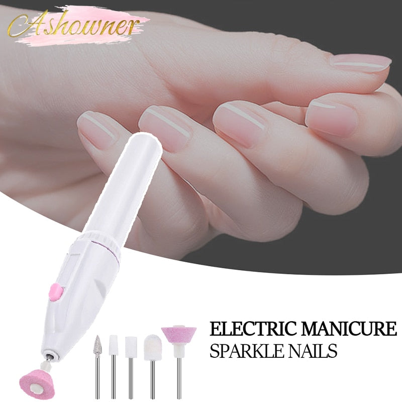Set 5 in 1 Manicure Machine Nail Drill File Grinder Grooming Kit