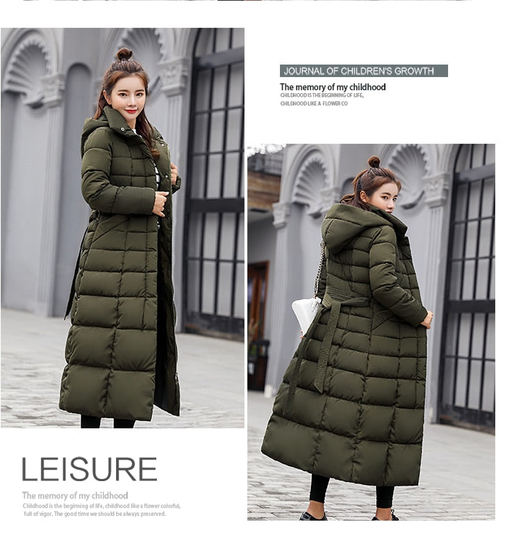 Winter jacket women warm fashion coat long dress thick coat
