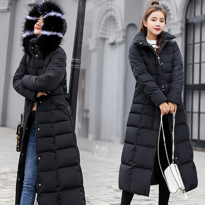 Winter jacket women warm fashion coat long dress thick coat