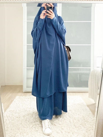 Hooded Muslim Women´s Hijab Dress Sets Islamic Clothes