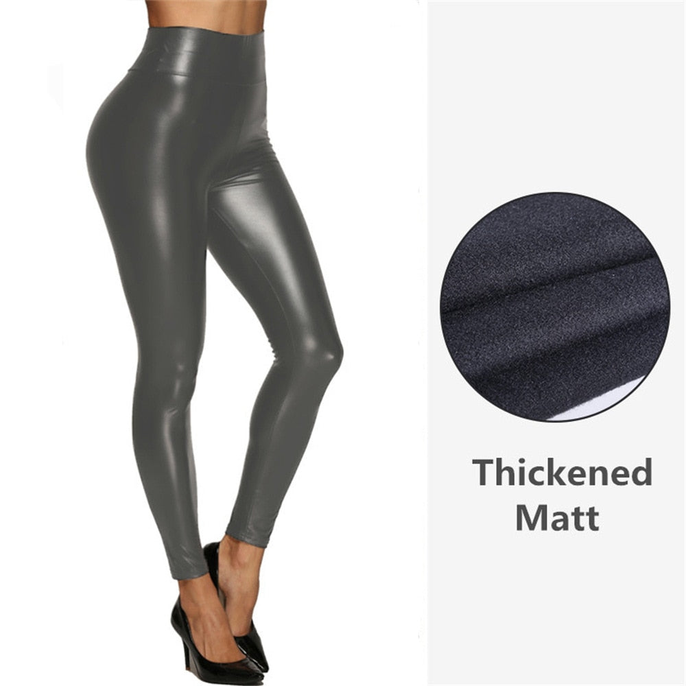 Leather Pants Leggings High Waist Women Sexy