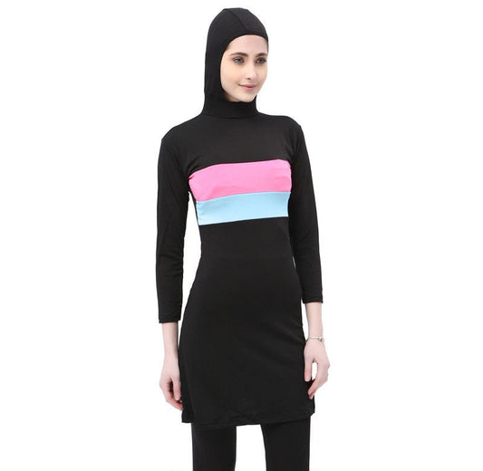 Burkini Met Hijab 2 Pcs Full Coverage Islamic Swimming Suit for Women