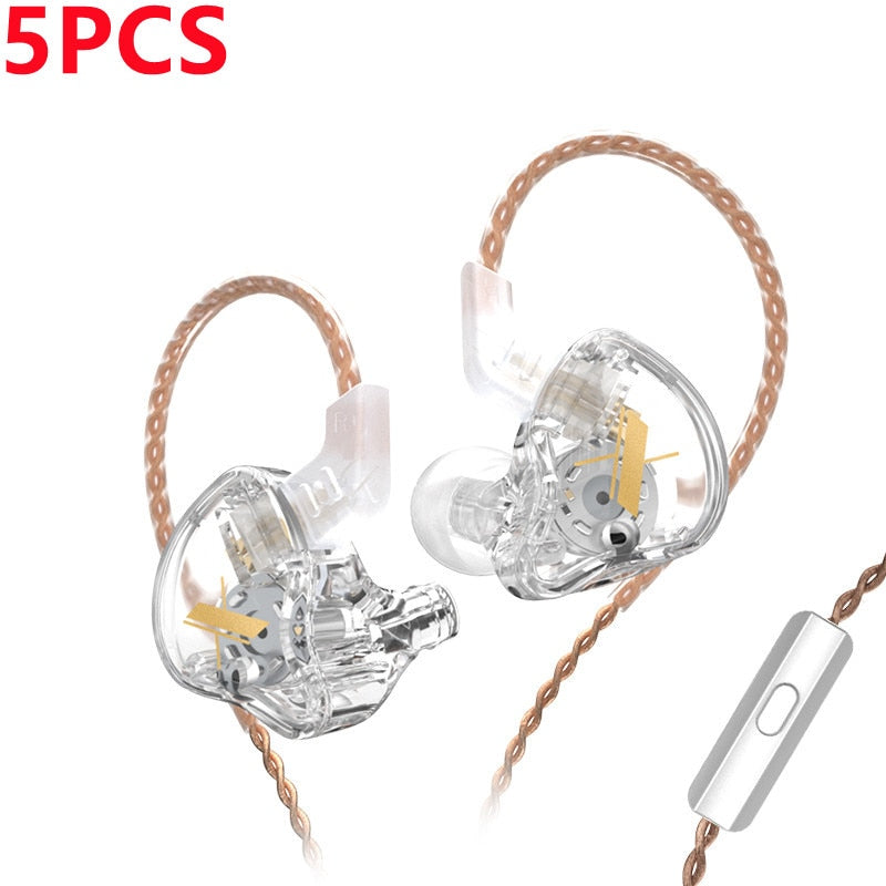 Earphones With Microphone Dynamic HIFI Bass Music Earbuds In Ear
