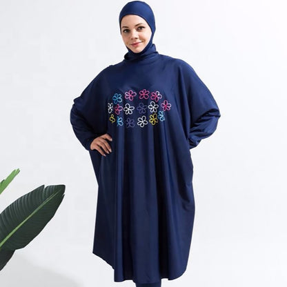 Women Muslim Swimwear Beachwear 3pcs Sport Swimsuit Burkinis