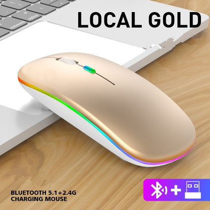 Bluetooth Wireless Mouse Charging Luminous 2.4G USB